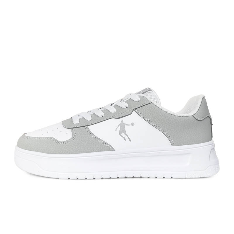 QIAODAN Shiro Dragon Skateboard Shoes Men's White Gray