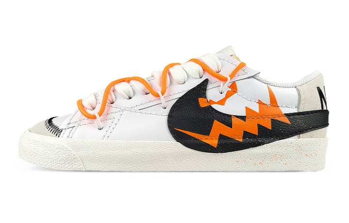 Nike Nike Blazer Low Jumbo Low top Skateboard Shoes Men's White Orange