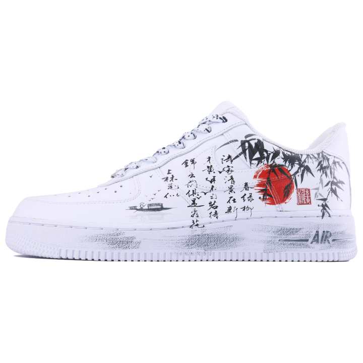 Nike Nike Air Force 1 Bamboo Moon Poetry Boat SDS Cow Leather Low top Skateboard Shoes Men's White