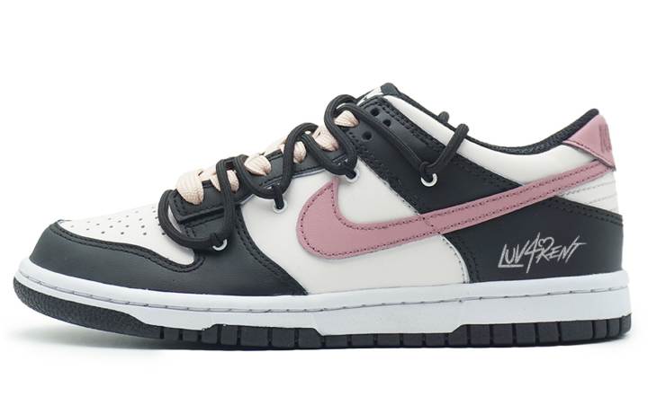 Nike Nike Dunk Low top Skateboard Shoes Men's Pink Black White