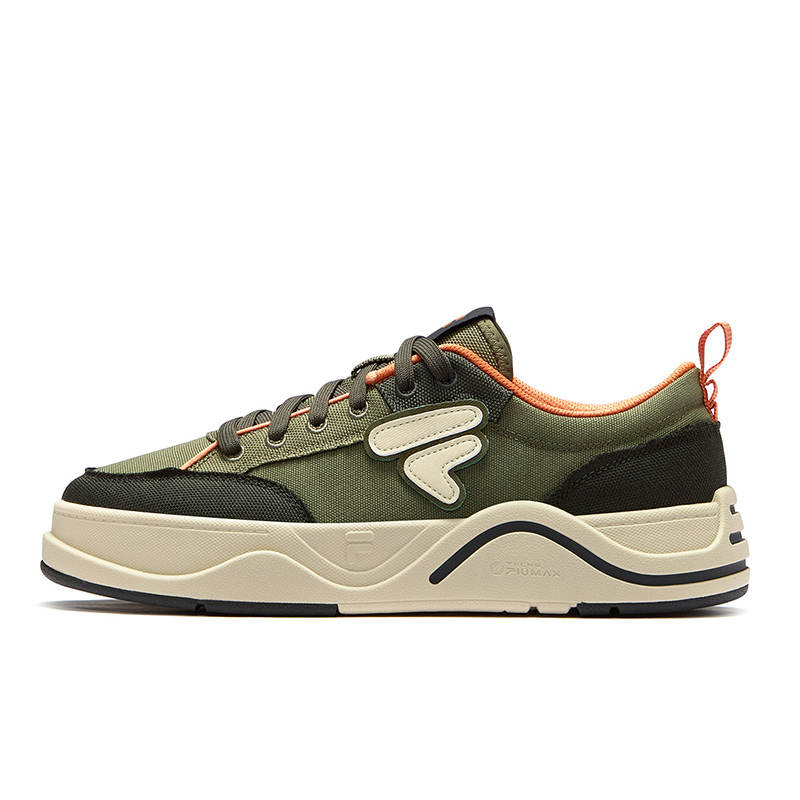 FILA FUSION 50 50 DX II CVS Canvas Abrasion Resistant Breathable Low top Skateboard Shoes Men's Olive Green