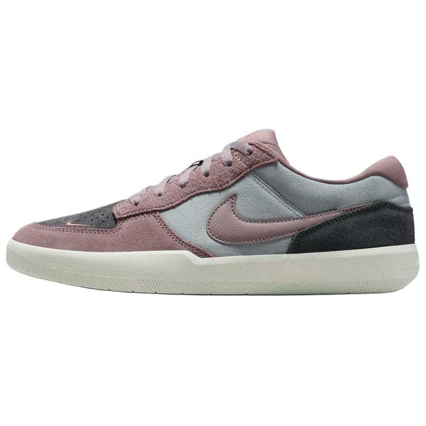 Nike Nike SB Force 58 Textile, Leather Breathable Low top Skateboard Shoes Men's Gray Purple