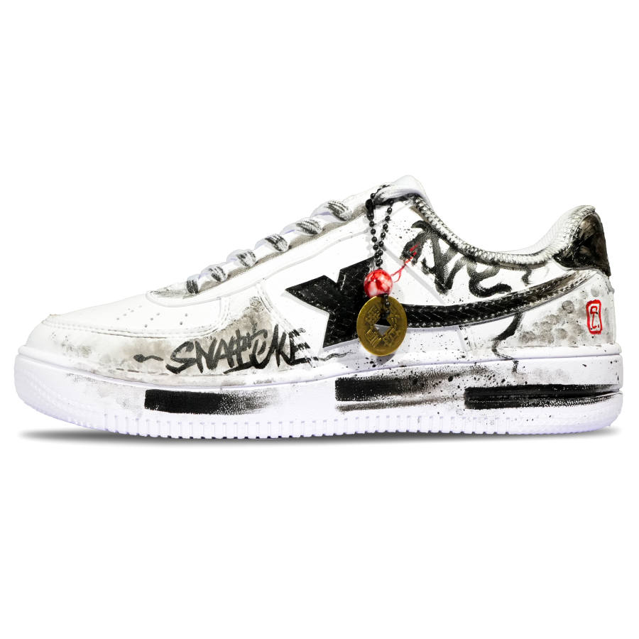 XTEP Air Force 1 Cushioning Slip Resistant Abrasion Resistant Low top Skateboard Shoes Men's White Black