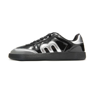 EKM Comfortable And Trendy Slip Resistant Abrasion Resistant Low top Skateboard Shoes Unisex Black Silver