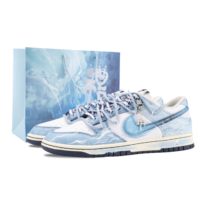 Nike Nike Dunk Son Of Fresh Look Abrasion Resistant Skateboard Shoes Men's White Blue