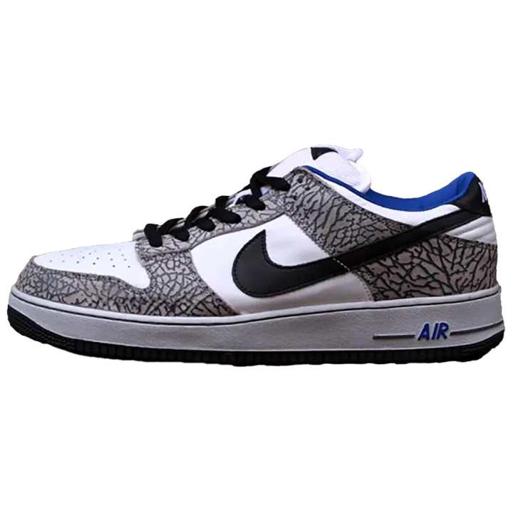 Nike Nike SB Force 1 Slip Resistant Cushioning Abrasion Resistant Low top Skateboard Shoes Unisex Gray White