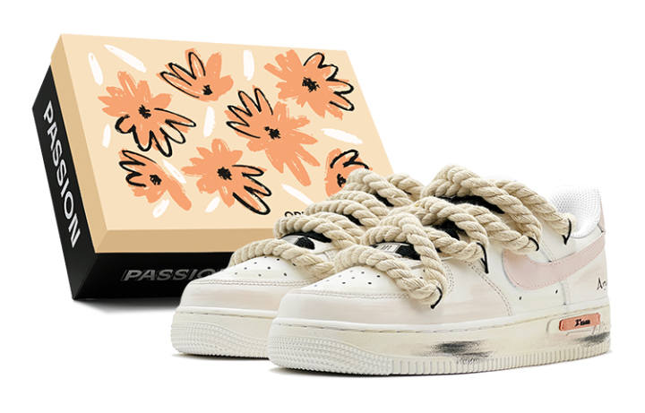 Nike Nike Air Force 1 Low top Skateboard Shoes Women's Pink White