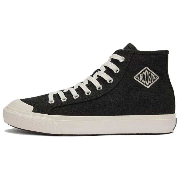 LACOSTE Backcourt High top Skateboard Shoes Men's White Black