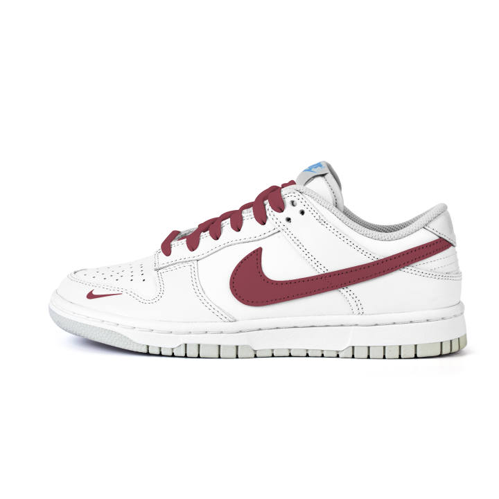 Nike Nike Dunk Style Romantic, Small Flower Slip Resistant Abrasion Resistant Low top Skateboard Shoes Women's White Red