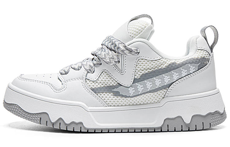 Kappa Abrasion Resistant Slip Resistant Abrasion Resistant Slip Resistant Low top Skateboard Shoes Unisex Gray White