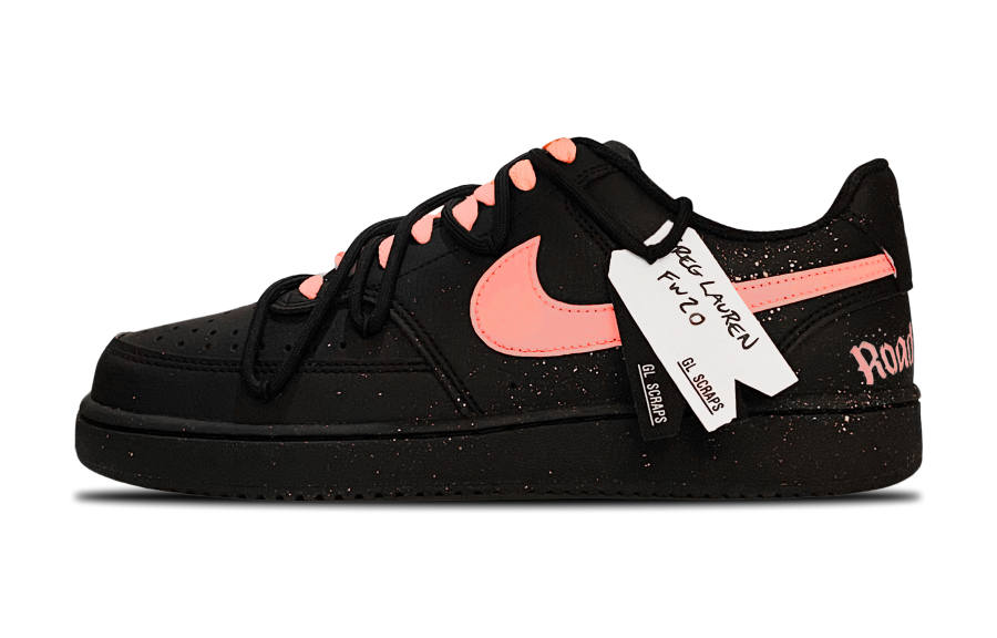 Nike Nike Court Vision Low Slip Resistant Abrasion Resistant Low top Skateboard Shoes Unisex Black Pink