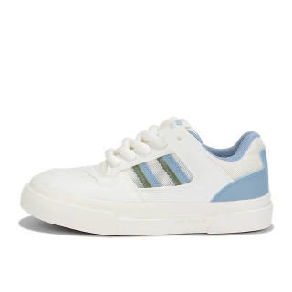 Yobn Slip Resistant And Breathable Low top Skateboard Shoes Women's White Blue