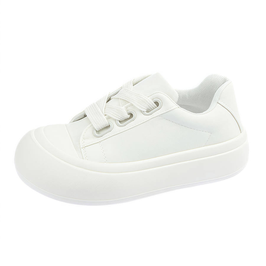DINGGU DINGGU Slip Resistant Coverage Low top Skateboard Shoes Women's Ecru