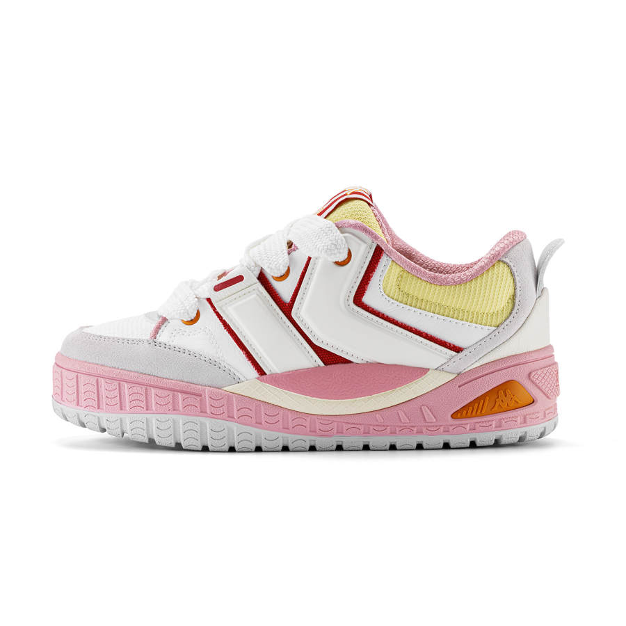 Kappa Slip Resistant Abrasion Resistant Slip Resistant Abrasion Resistant Mid top Skateboard Shoes Women's Milk White