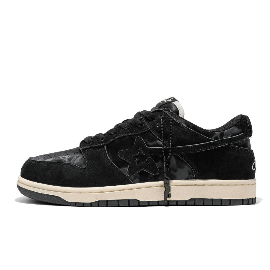 RIPSTAR Collaboration Low top Skateboard Shoes Unisex Metallic Black