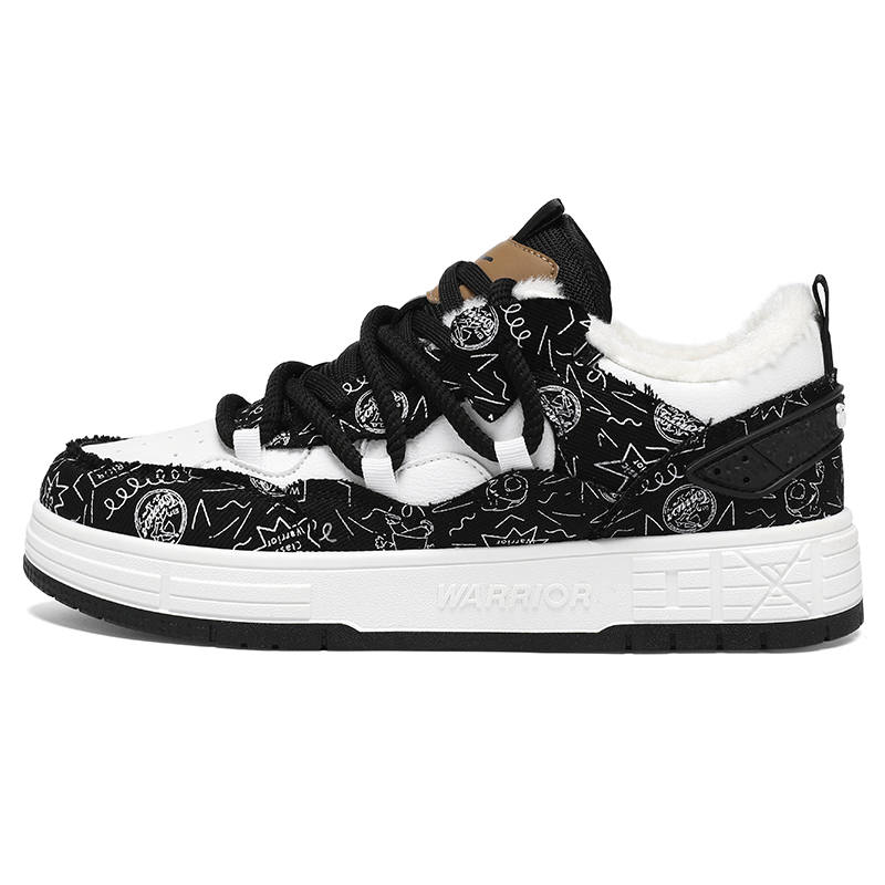 Warrior Thermal Abrasion Resistant Lightweight Height Increasing Low top Skateboard Shoes Unisex