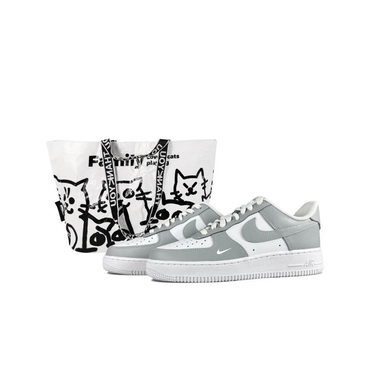 Nike Nike Air Force 1 White Ink Eryun Slip Resistant Abrasion Resistant Slip Resistant Abrasion Resistant Low top