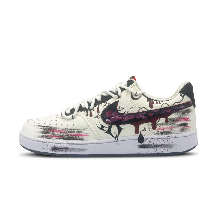Nike Nike Court Vision 1 Ink Dyed Tide Low top Skateboard Shoes Men's Black