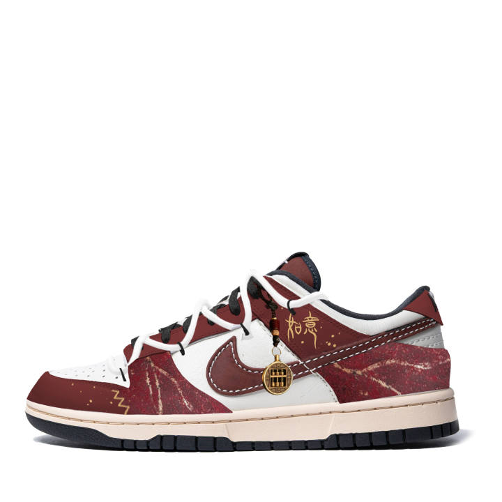 Nike Nike Dunk Rusty Mane Ruyi Abrasion Resistant Abrasion Resistant Low top Skateboard Shoes Men's Red