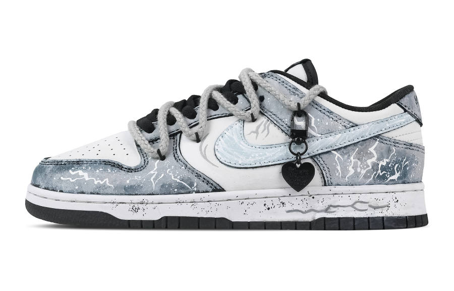 Nike Nike Dunk Thunderstorm Sea Abrasion Resistant Low top Skateboard Shoes Unisex Blue White