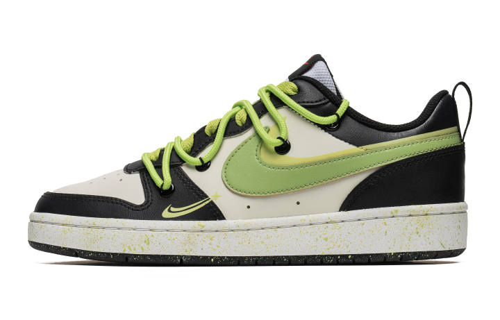 Nike Nike Court Borough Low 2 Low top Skateboard Shoes GS Black White Green