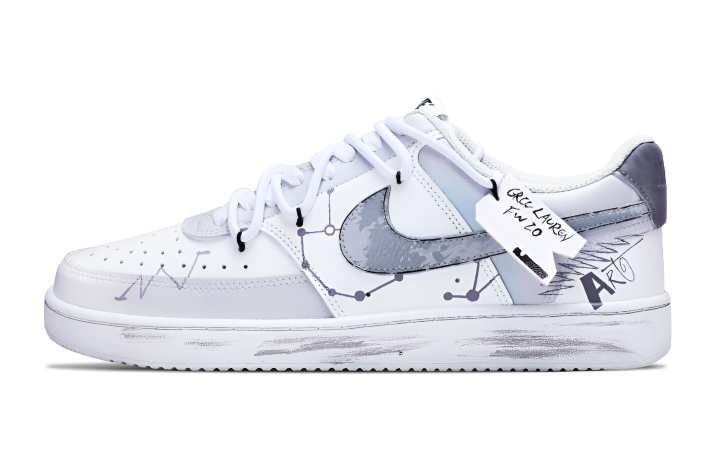 Nike Nike Court Vision 1 Abrasion Resistant Low top Skateboard Shoes Men's Gray