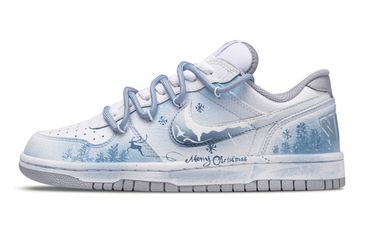 Nike Nike Big Cedar Mist Forest Abrasion Resistant Breathable Low top Skateboard Shoes Men's White Blue