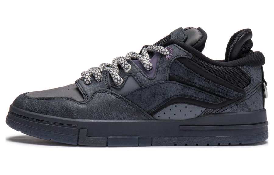 Li-Ning PLEASURES x Li Ning Slip Resistant Low top Skateboard Shoes Men's Black