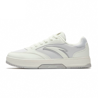 ANTA SUPERSTORE CHAOJIANTA Abrasion Resistant Slip Resistant Coverage Low top Skateboard Shoes Men's White Gray