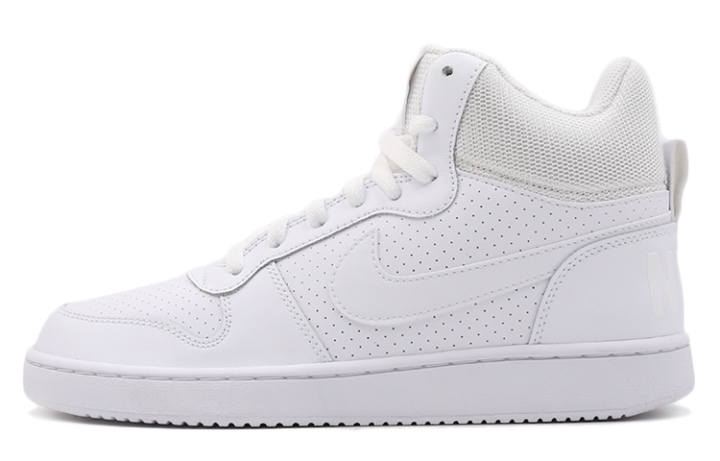 Nike Nike Court Borough Non slip Lightweight Mid top Skateboard Shoes Men's Pure White