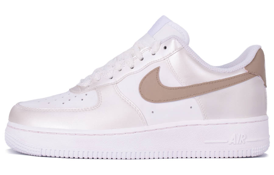 Nike Nike Air Force 1 Silver Wood WS Low top Skateboard Shoes Men's Silver White Brown
