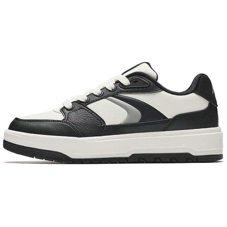 Anta 982 Coverage Slip Resistant And Abrasion Resistant Low top Skateboard Shoes Men's Black White