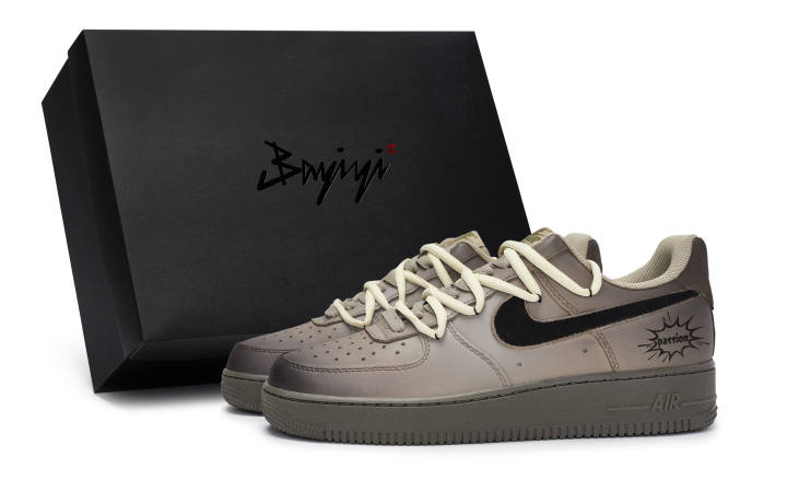 Nike Nike Air Force 1 Slip Resistant Low top Skateboard Shoes Unisex Black Brown