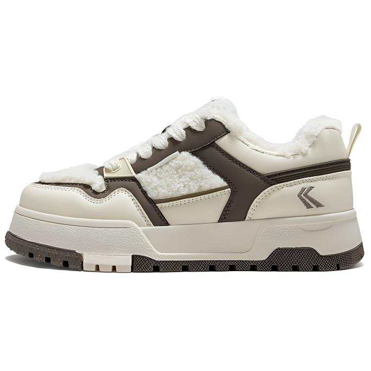 FEIYUE Thermal Slip-Resistant Low-top Skateboard Shoes Women's Beige Brown