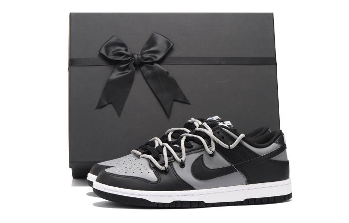 Nike Nike Dunk Slip Resistant Abrasion Resistant Low top Skateboard Shoes Unisex Black Gray