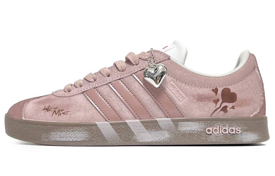 Adidas Adidas VL COURT 2.0 Velvet Heart Whispers Abrasion Resistant Abrasion Resistant Low top Skateboard Shoes Unisex
