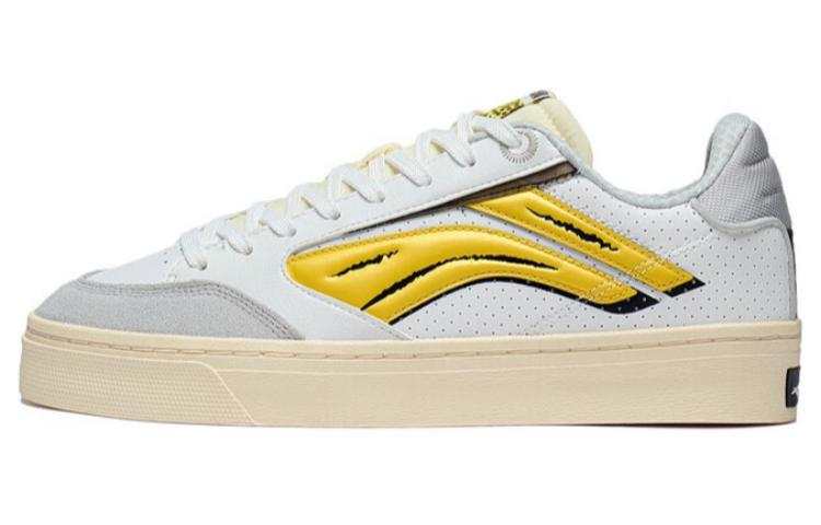 Li-Ning Li Ning Wave 180 LO Wave 180 LO Abrasion Resistant Breathable Low top Skateboard Shoes Men's White Yellow Gray