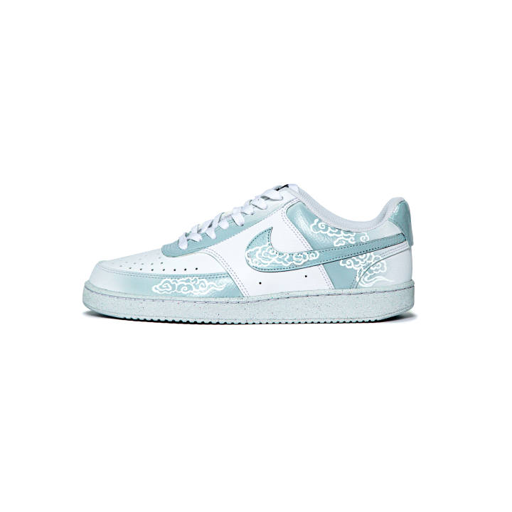 Nike Nike Court Vision 1 Cloud Pattern Cyan, Weaving Fly Manufacturing Cushioning Skateboard Shoes Unisex