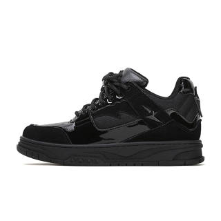 MKADC Slip Resistant Abrasion Resistant Low top Skateboard Shoes Unisex Black