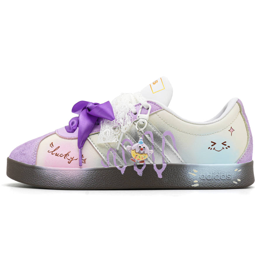 Adidas Adidas VL COURT 2.0 Donut Abrasion Resistant, Lightweight, And Breathable Low top Skateboard Shoes Unisex