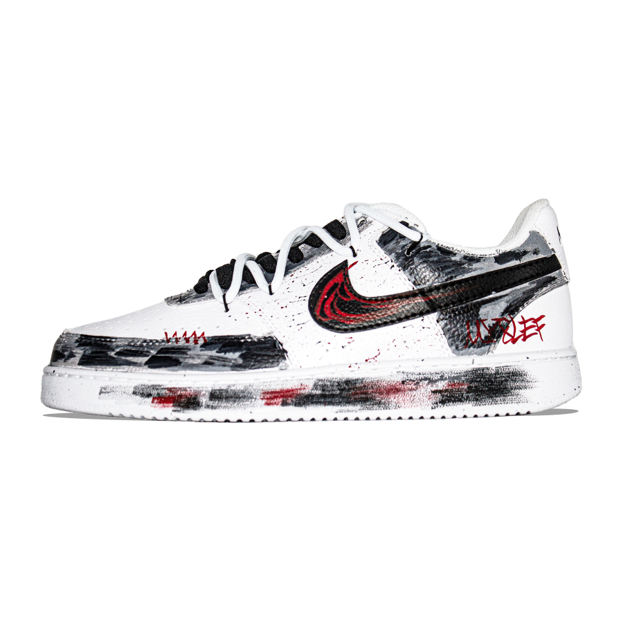 Nike Nike Court Vision 1 Abrasion Resistant Abrasion Resistant Low top Skateboard Shoes Men's Black Red