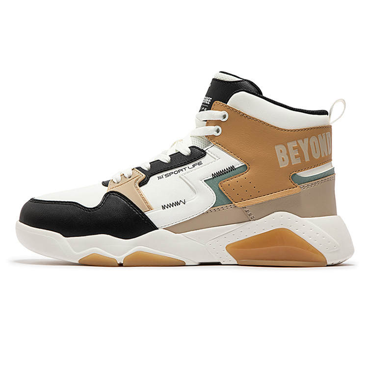 361° Xingran Thermal Slip Resistant And Abrasion Resistant High top Casual Shoes Men's Black White Brown