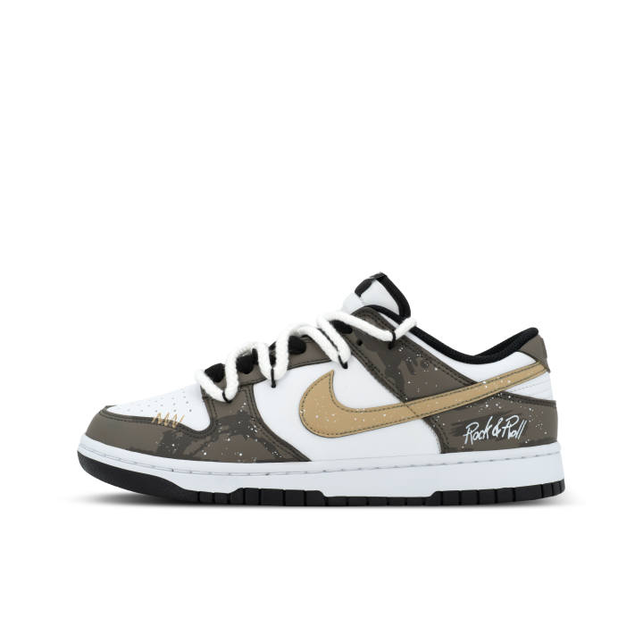 Nike Nike Dunk Leather Low top Skateboard Shoes Unisex White Brown