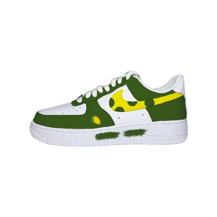 Nike Nike Air Force 1 Corn Silk Low top Skateboard Shoes Women's White Green Yellow