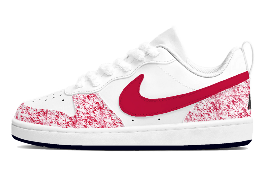 Nike Nike Court Borough Rose Love Synthetic Leather Cushioning, Wear Resistant Low top Skateboard Shoes Women's Rose Red