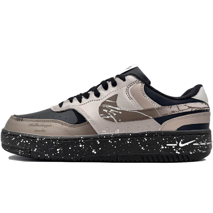 Nike Nike Gamma Force 'Black White Stone Coal Stratum Abrasion Resistant Low top Skateboard Shoes Unisex Black Coffee