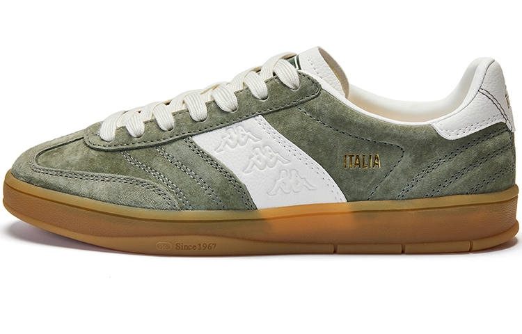 Kappa Slip Resistant Low top Skateboard Shoes Unisex Green White