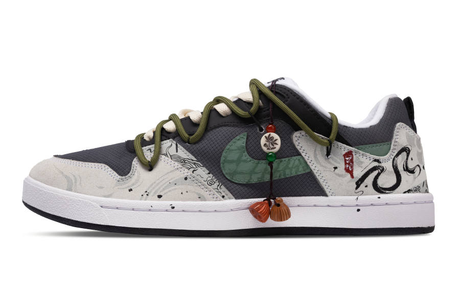 Nike Nike SB Alleyoop Serpent Of The Emerald Slip Resistant, Abrasion Resistant, Lightweight Low top Skateboard Shoes Men's