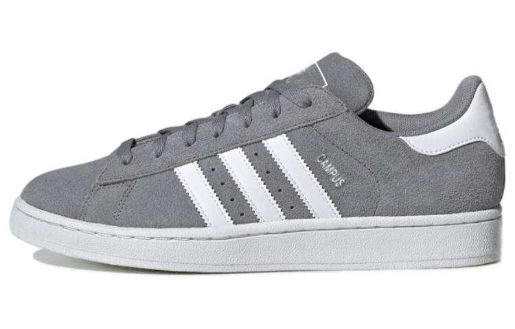 Adidas Originals Campus 2 Abrasion Resistant Breathable Low top Skateboard Shoes Unisex Gray White