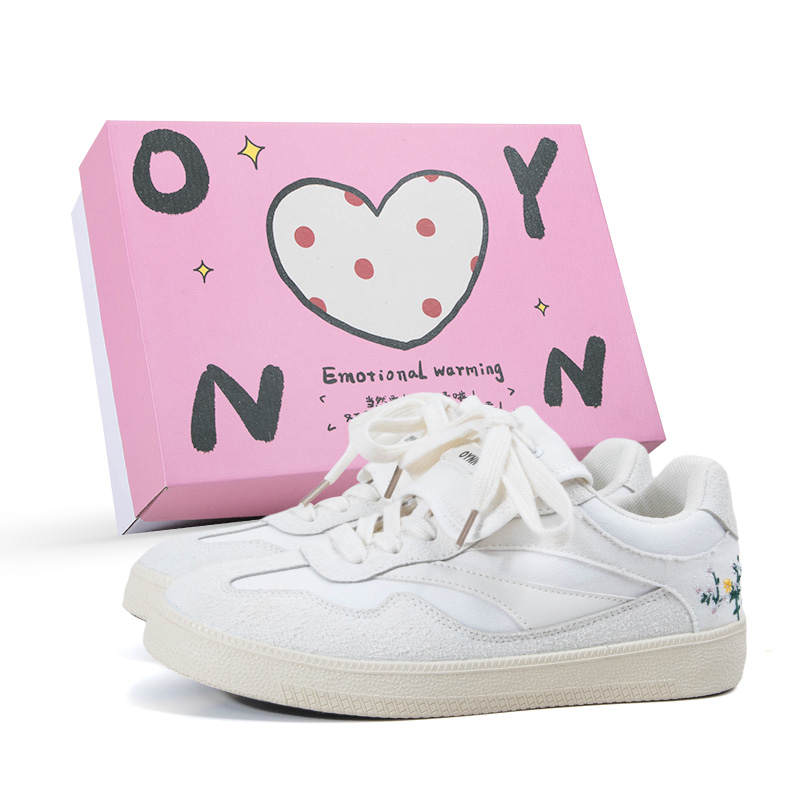 OYNN New Spring Flower Microfiber Leather Wear resistant, Lightweight, Breathable, And Non slip. Low top
